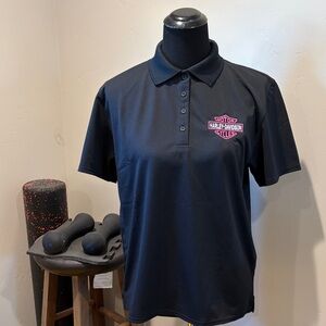 Harley-Davidson Black Polo with Red Logo

Hat included. Never worn